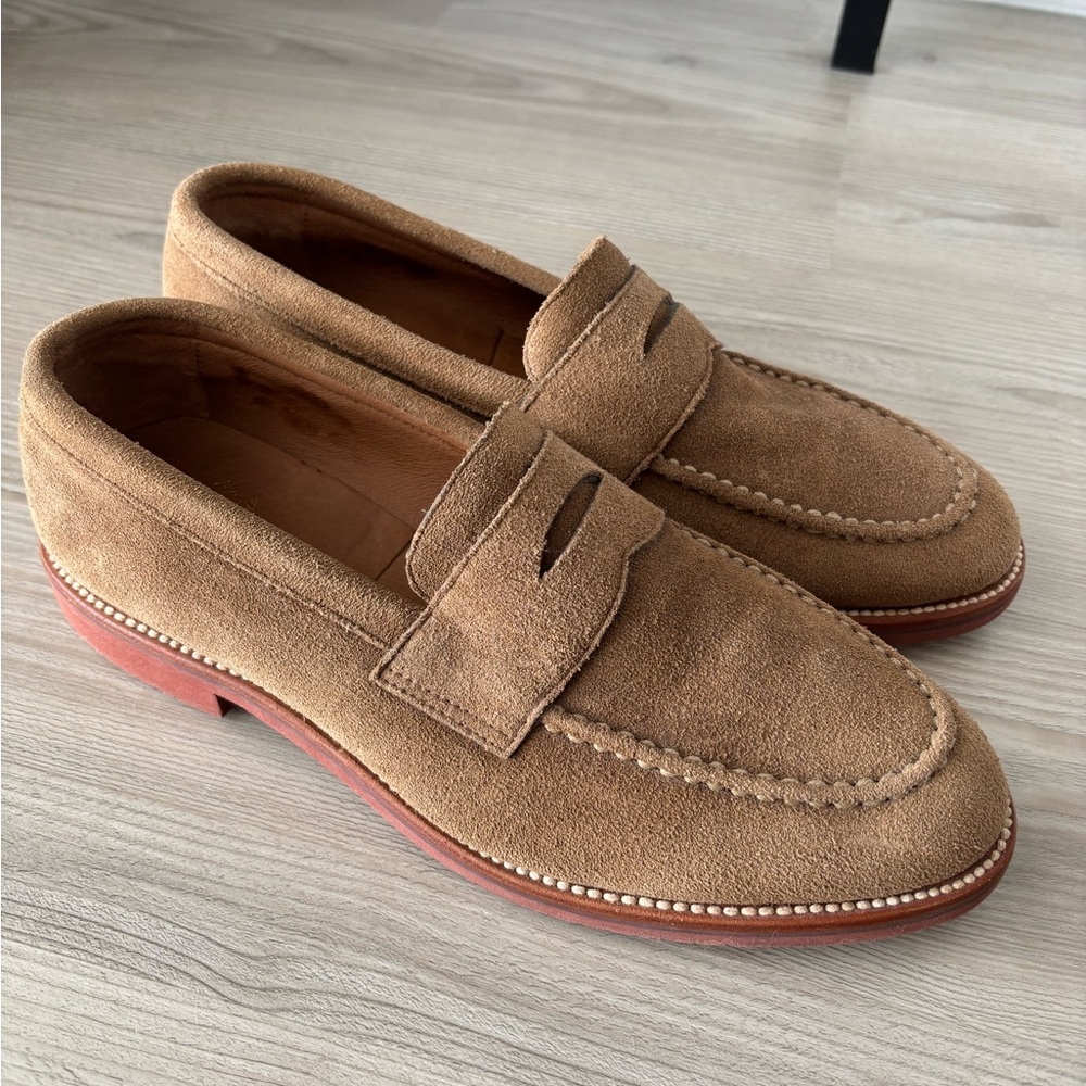 J. Crew Men’s Tan Suede Penny Loafers Size 10.5